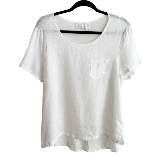 Sigrid Olsen Tops - Sigrid Olsen Linen Lightweight Gauzy Beachy Boho Pocket T-Shirt